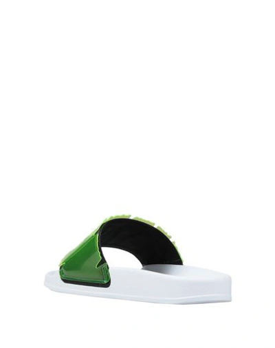Shop Msgm Sandals In Green