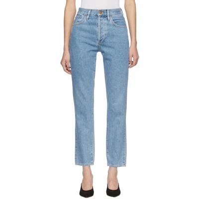 Shop Goldsign Blue The Benefit Jeans In Stone Blue