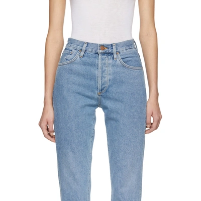 Shop Goldsign Blue The Benefit Jeans In Stone Blue