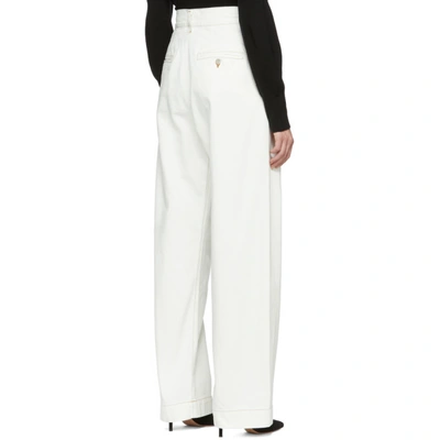 Shop Goldsign White The Trouser Jeans In Pearl