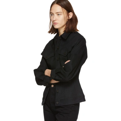 Shop Goldsign Black Denim The Waisted Jacket