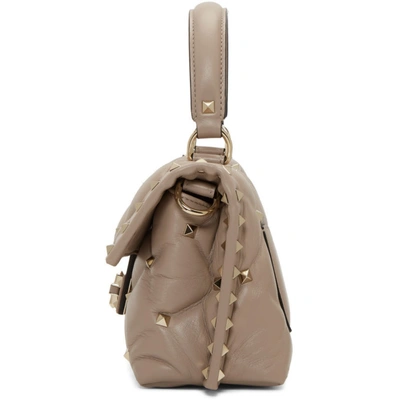 Shop Valentino Pink  Garavani Mini Candystud Flap Bag In P45 Poudre