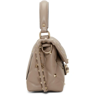 Shop Valentino Pink  Garavani Mini Candystud Flap Bag In P45 Poudre
