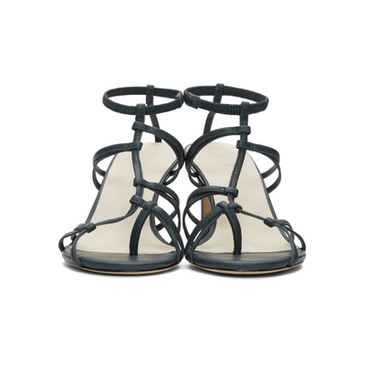 Shop Tibi Navy Gavin Sandals