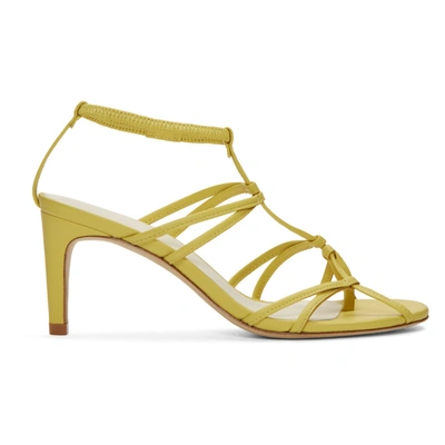 Shop Tibi Yellow Gavin Sandals In Lemon