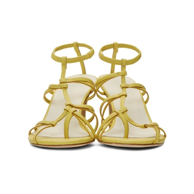 Shop Tibi Yellow Gavin Sandals In Lemon