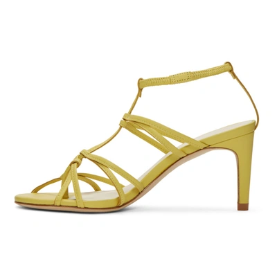 Shop Tibi Yellow Gavin Sandals In Lemon