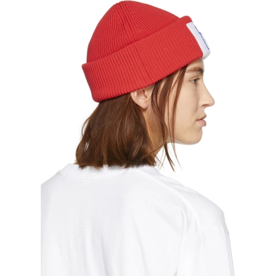 Shop Alexander Wang Red Star Beanie In 635 Red
