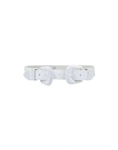 Shop B-low The Belt Woman Belt White Size L Soft Leather