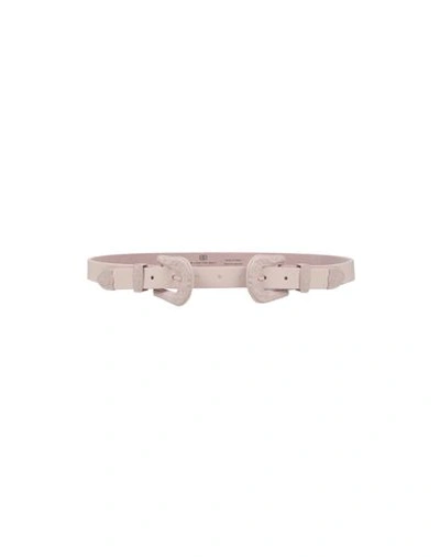 Shop B-low The Belt Woman Belt Blush Size L Soft Leather In Pink