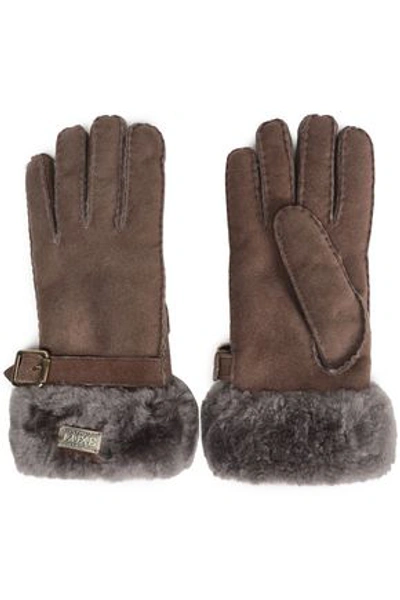 Shop Australia Luxe Collective Shearling Gloves In Brown