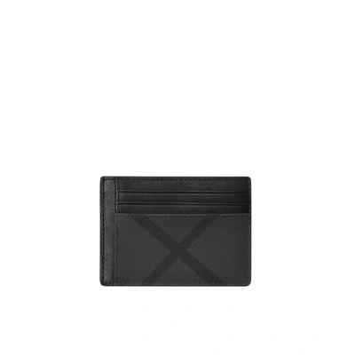 Shop Burberry London Check And Leather Card Case