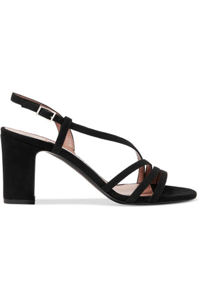 Shop Tabitha Simmons Charlie Suede Sandals In Black