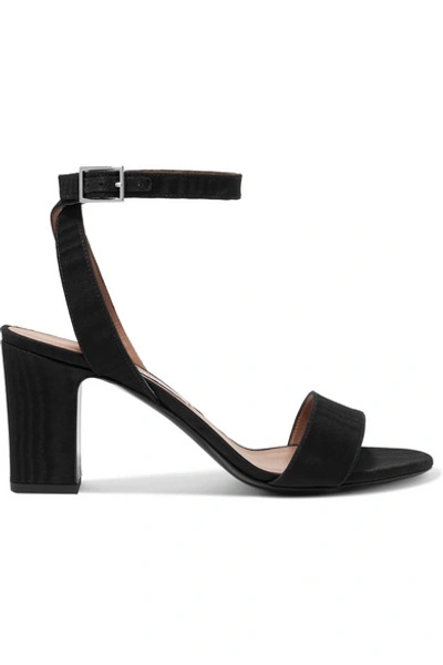 Shop Tabitha Simmons Leticia Faille Sandals In Black