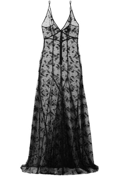 Shop Kiki De Montparnasse Lace Nightdress In Black