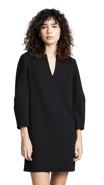 Shop Tibi Sculpted Sleeve Dress In Black