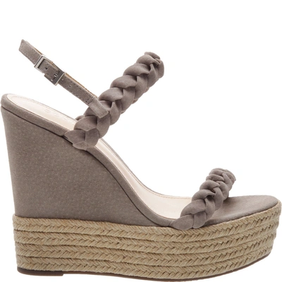 Shop Schutz Kamilly Wedge Sandal In Mouse Grey
