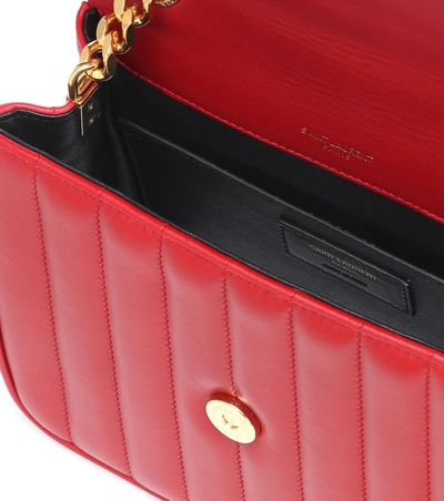 Shop Saint Laurent Vicky Medium Leather Shoulder Bag In Red