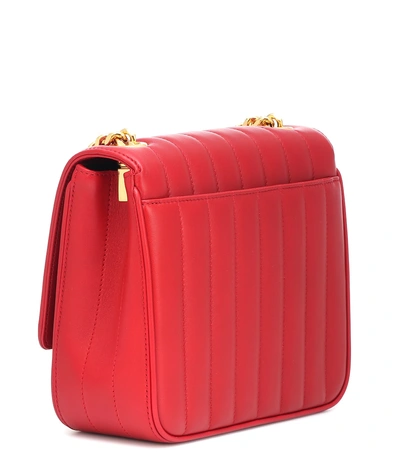 Shop Saint Laurent Vicky Medium Leather Shoulder Bag In Red