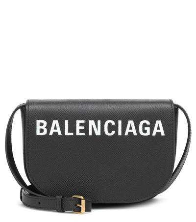 Shop Balenciaga Ville Day Xs Leather Shoulder Bag In Black