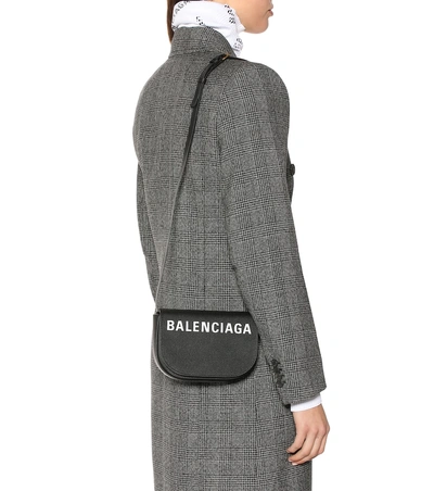 Shop Balenciaga Ville Day Xs Leather Shoulder Bag In Black