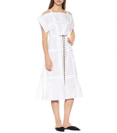 Shop Peter Pilotto Cotton Midi Dress In White