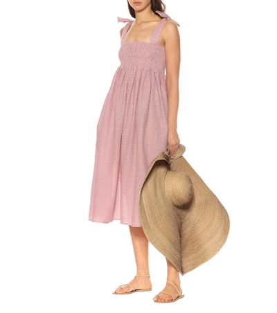 Shop Marysia Sicily Cotton Midi Dress In Pink