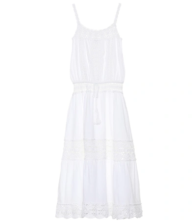 Shop Anna Kosturova Manor Cotton Crochet Midi Dress In White