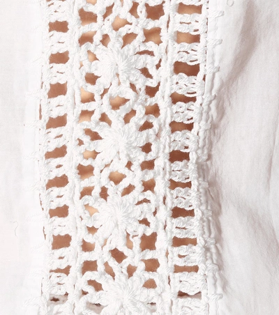 Shop Anna Kosturova Manor Cotton Crochet Midi Dress In White