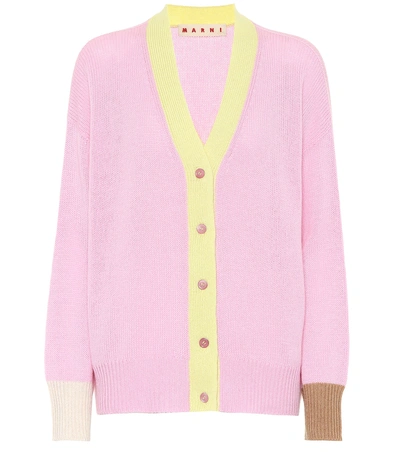 Shop Marni Cashmere Cardigan In Pink