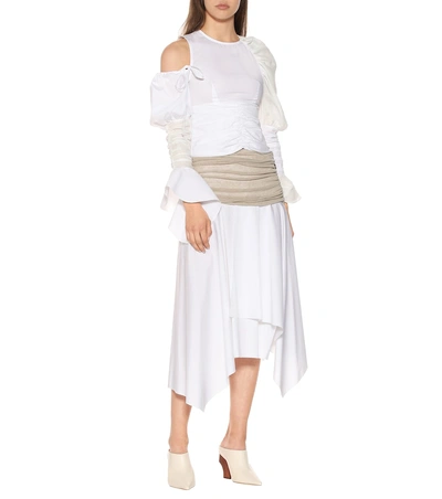 Shop Loewe Linen And Cotton Top In White