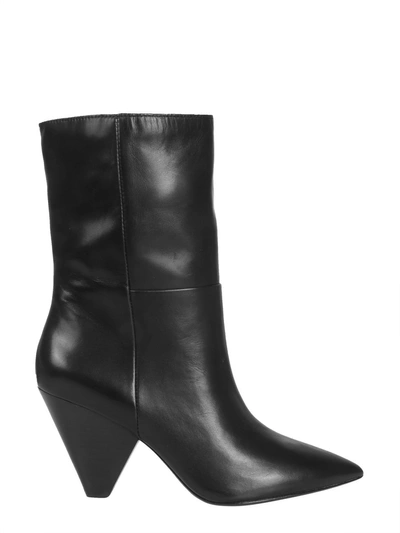 Shop Ash Block Heel Pointed Boots In Black