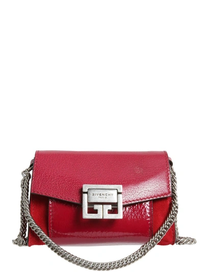Shop Givenchy Nano Gv3 Bag In Red