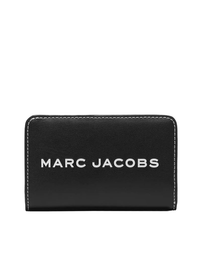Shop Marc Jacobs Logo Print Wallet In Black