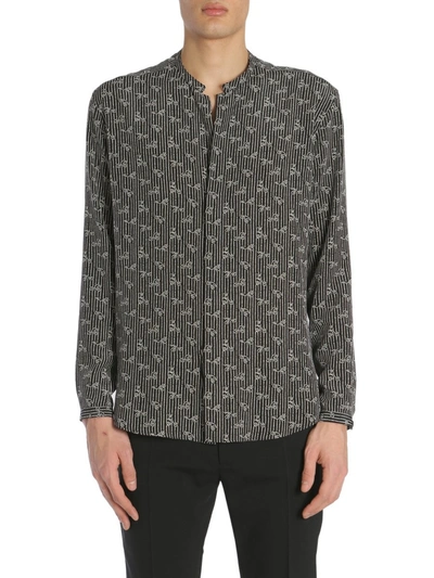 Shop Saint Laurent Silk Paisley Shirt In Multi