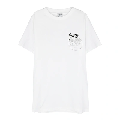 Shop Loewe White Printed Cotton T-shirt