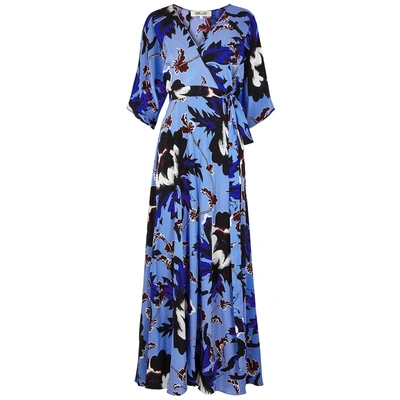 Shop Diane Von Furstenberg Eloise Printed Silk Maxi Dress