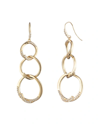 Shop Carolee Triple Link Linear Earrings In Gold