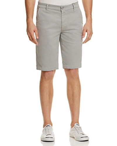 Shop Ag Twill Tailored Fit Shorts In Gray Haze