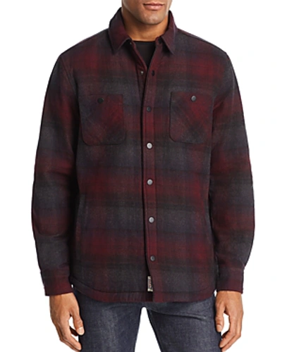 Shop Flag & Anthem Barnet Sherpa-lined Shirt Jacket In Red/gray Plaid