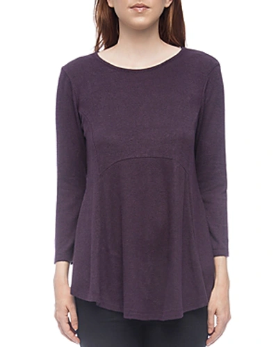 Shop B Collection By Bobeau Brushed Tunic Top In Plum Perfect