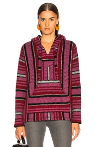 Shop Adaptation Cashmere Baja Hoodie In Candy Stripe