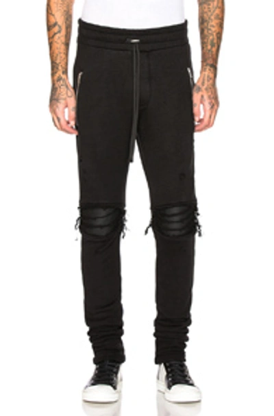 Shop Amiri Mx1 Moto Sweatpants In Black