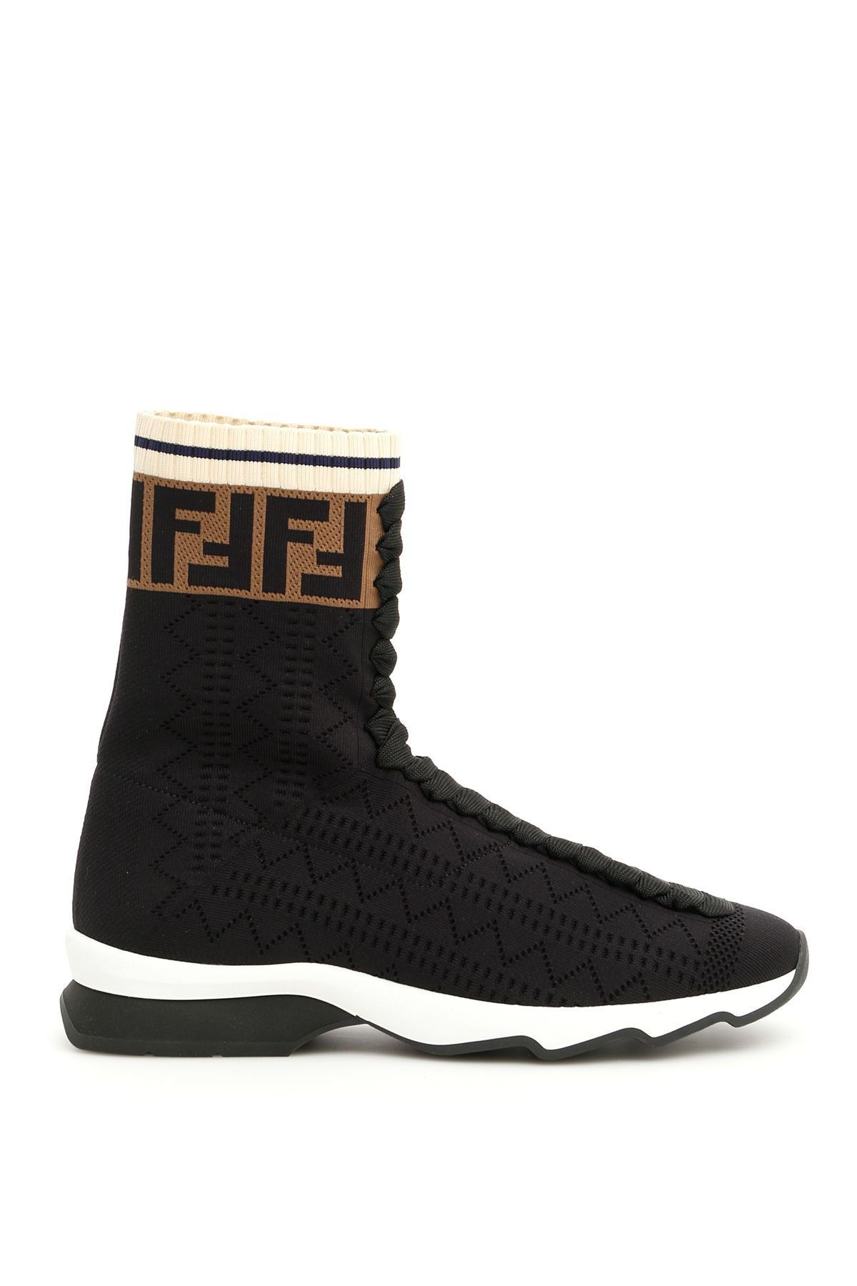 fendi panel logo band trainers