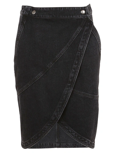 Shop Givenchy Jean Skirt In Black