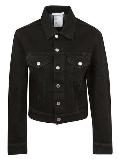 Shop Helmut Lang Boxy Denim Jacket In Black