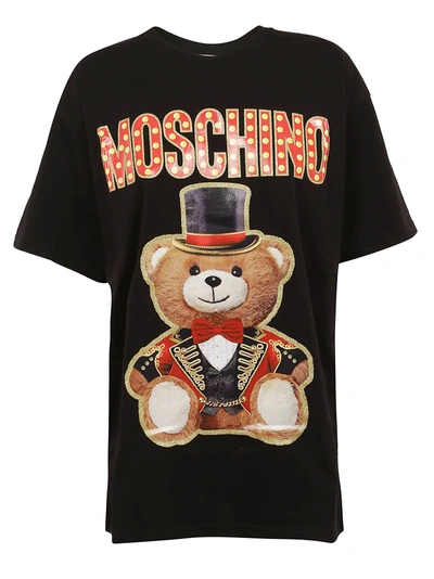 Shop Moschino Bear And Logo Detail T-shirt