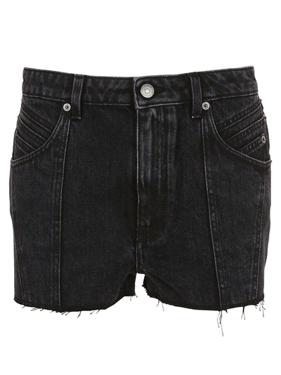 Shop Givenchy Raw Edge Shorts In Black