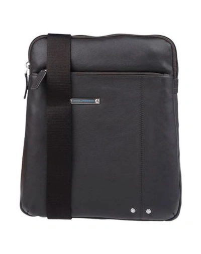 Shop Piquadro Cross-body Bags In Dark Brown