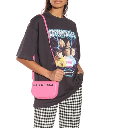 Shop Balenciaga Ville Day Xs Leather Shoulder Bag In Pink